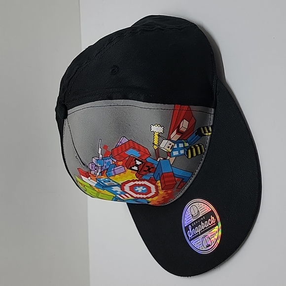 Legos Black & Gray w/ Colorful Legos Graphic Snapback Cap Hat - Picture 5 of 12